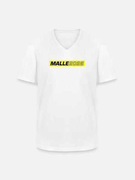 Malle 2026 - Men's V-Neck T-Shirt - white