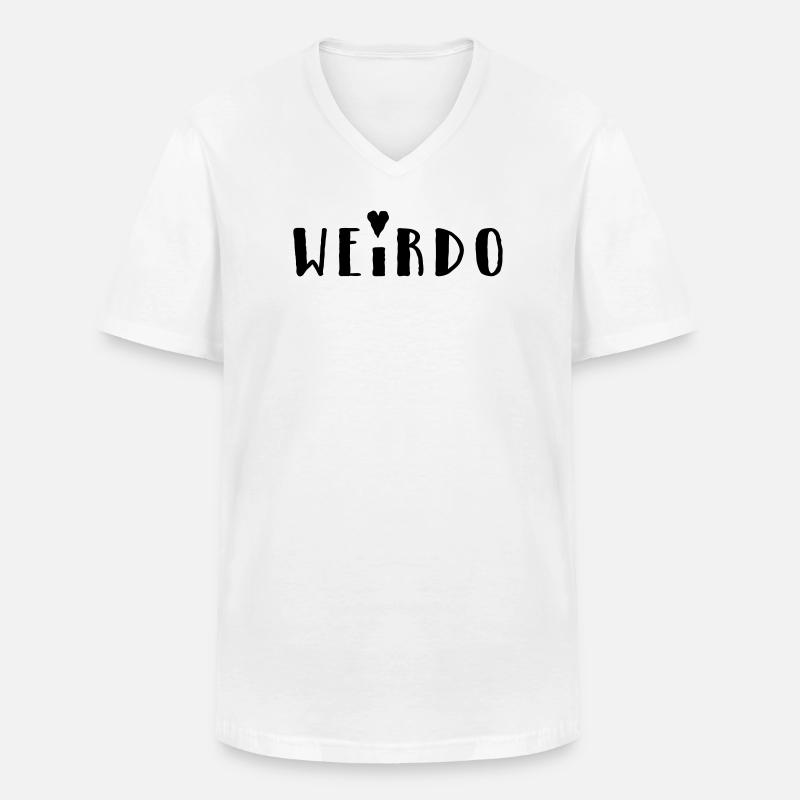 Weirdo - Männer-T-Shirt mit V-Ausschnitt - Weiß