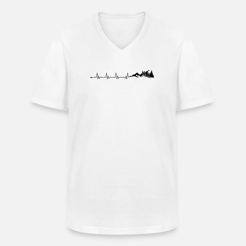 Warten auf Design-Upload - Männer-T-Shirt mit V-Ausschnitt - Weiß