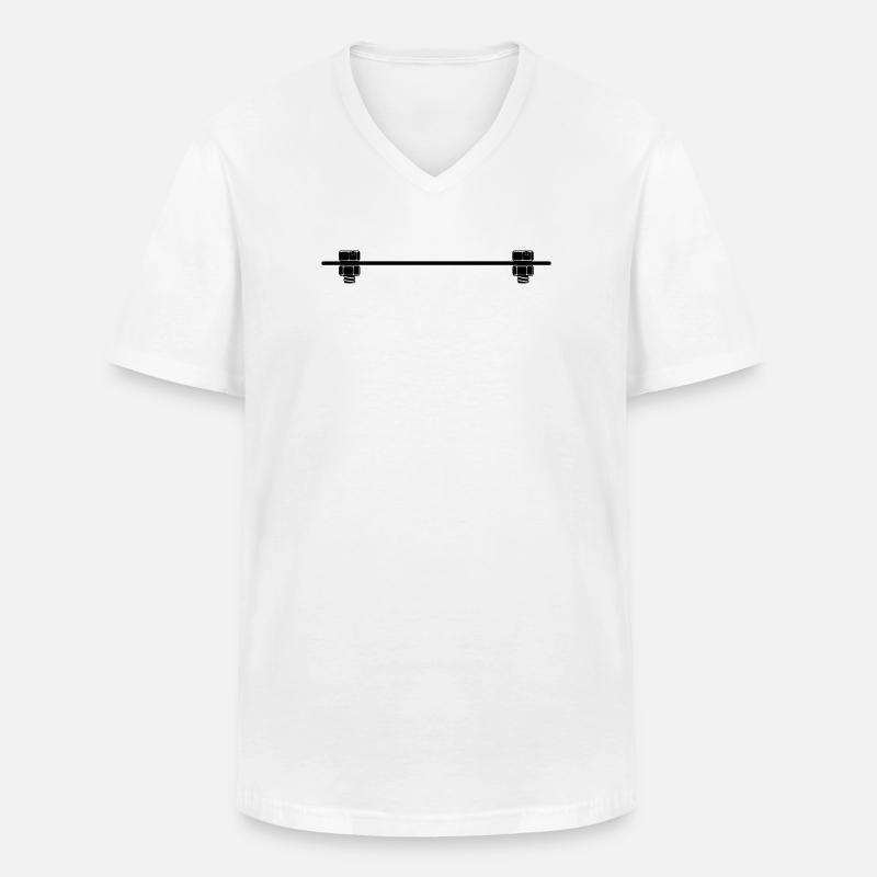 Logo Mutterschraube Platte - Männer-T-Shirt mit V-Ausschnitt - Weiß
