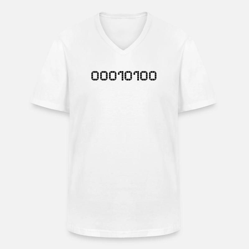 Binary notation - 20 - Men's V-Neck T-Shirt - white