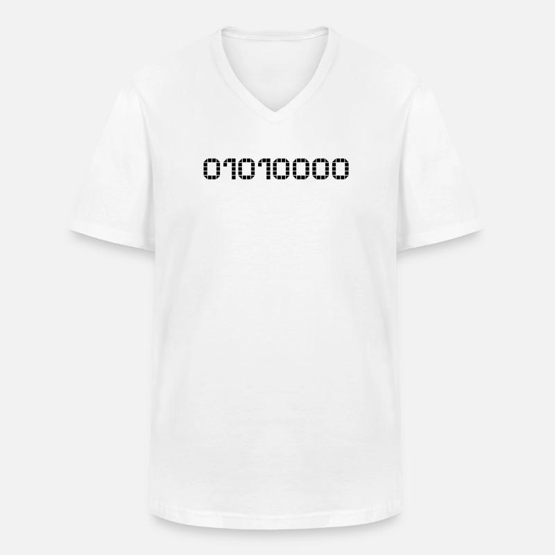 Binary notation - 80 - Men's V-Neck T-Shirt - white