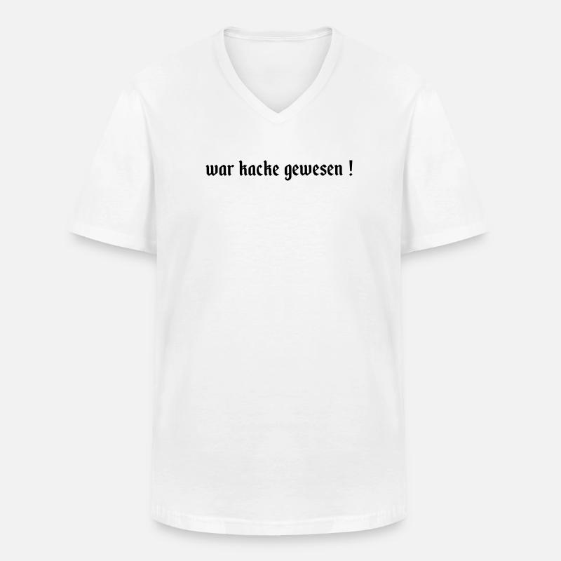 war kacke gewesen - Männer-T-Shirt mit V-Ausschnitt - Weiß