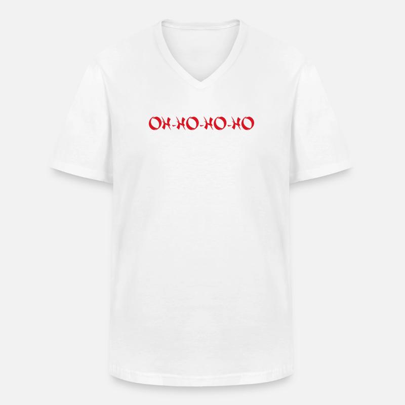 KUNG FU - Männer-T-Shirt mit V-Ausschnitt - Weiß