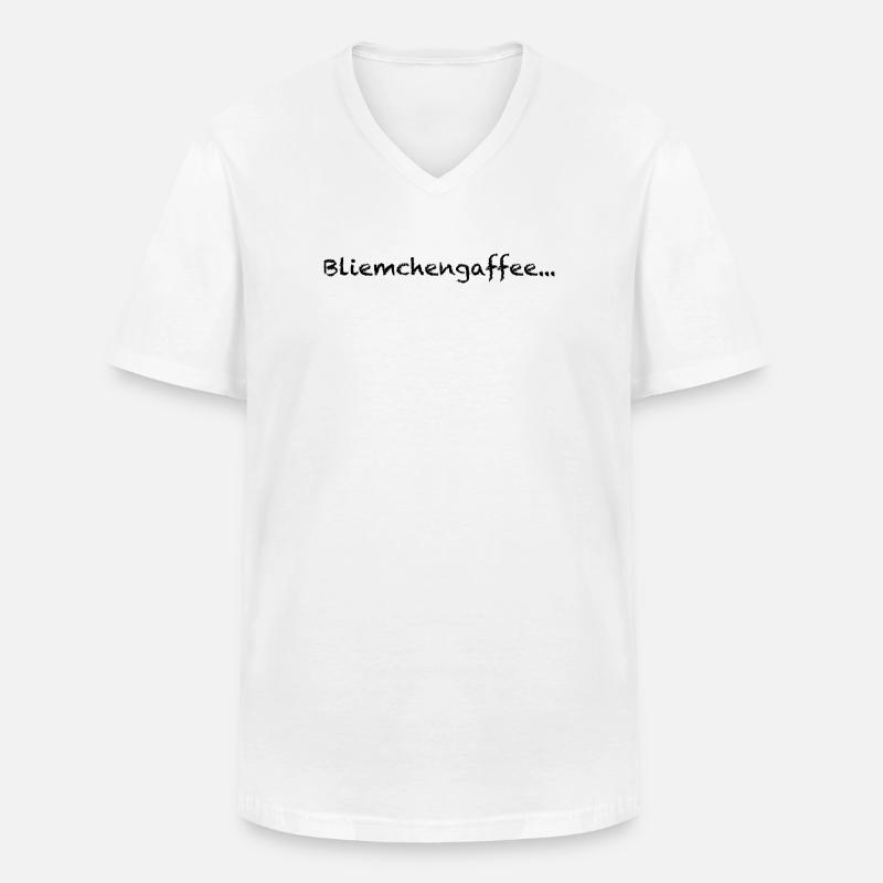 Bliemchengaffee - Männer-T-Shirt mit V-Ausschnitt - Weiß