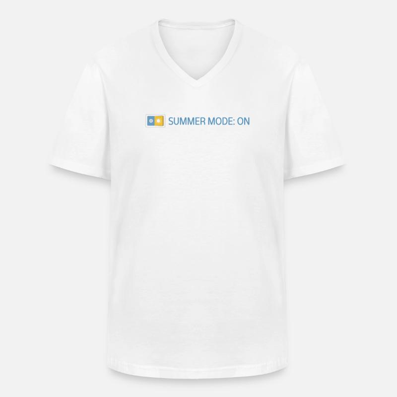 Summer Mode: On - Sommer 2026 Geschenkidee - Männer-T-Shirt mit V-Ausschnitt - Weiß