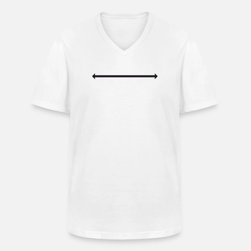 Symbol Pfeil mit zwei Spitzen - Männer-T-Shirt mit V-Ausschnitt - Weiß