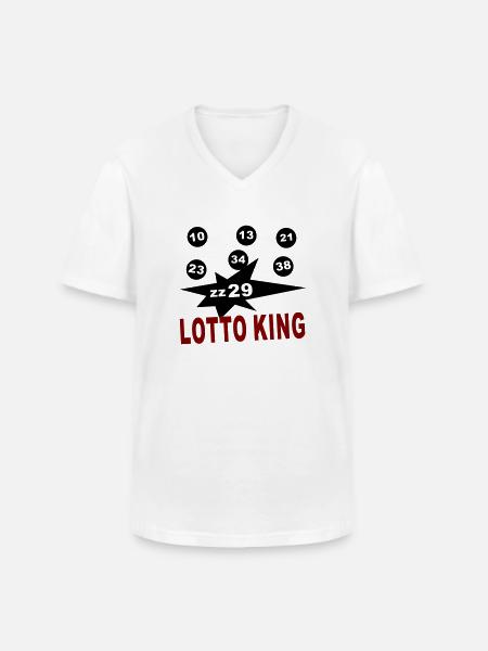 lotto_king - T-shirt col V Homme - blanc