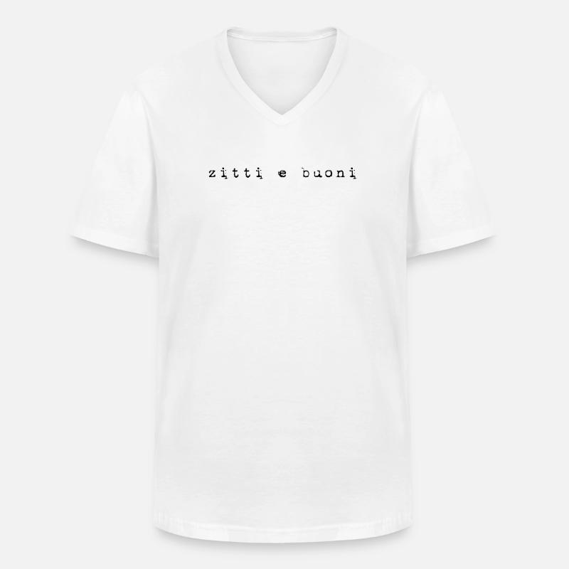 Zitti E Buoni - Männer-T-Shirt mit V-Ausschnitt - Weiß