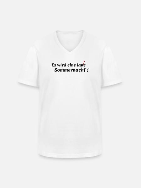 noisy summer night - Men's V-Neck T-Shirt - white