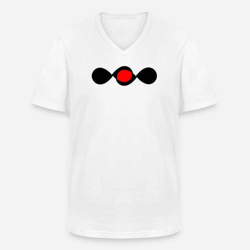 Red Infinity Spotlight - Männer-T-Shirt mit V-Ausschnitt - Weiß