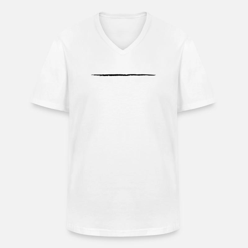 Brush Stroke Underline Pinselstrich Grunge Art - Männer-T-Shirt mit V-Ausschnitt - Weiß