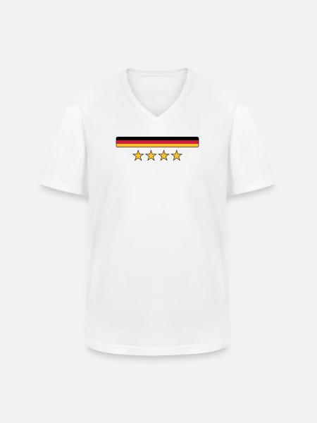 Deutschland - Men's V-Neck T-Shirt - white