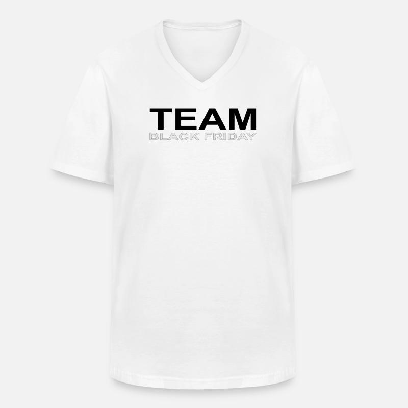 Team Black Friday - Männer-T-Shirt mit V-Ausschnitt - Weiß