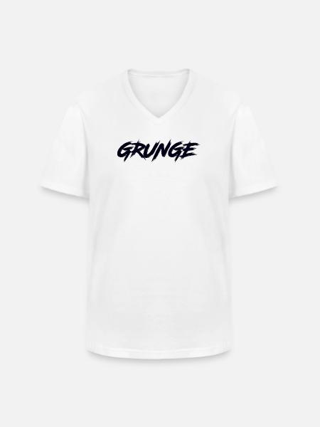 GRUNGE - Men's V-Neck T-Shirt - white
