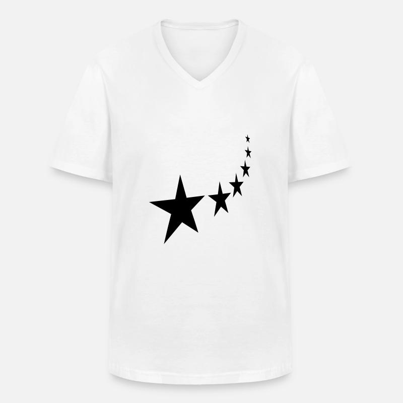 sternschnuppe - Männer-T-Shirt mit V-Ausschnitt - Weiß