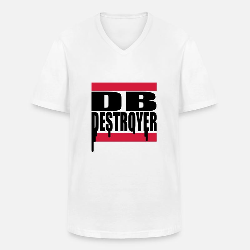 db_2f_2 - Männer-T-Shirt mit V-Ausschnitt - Weiß