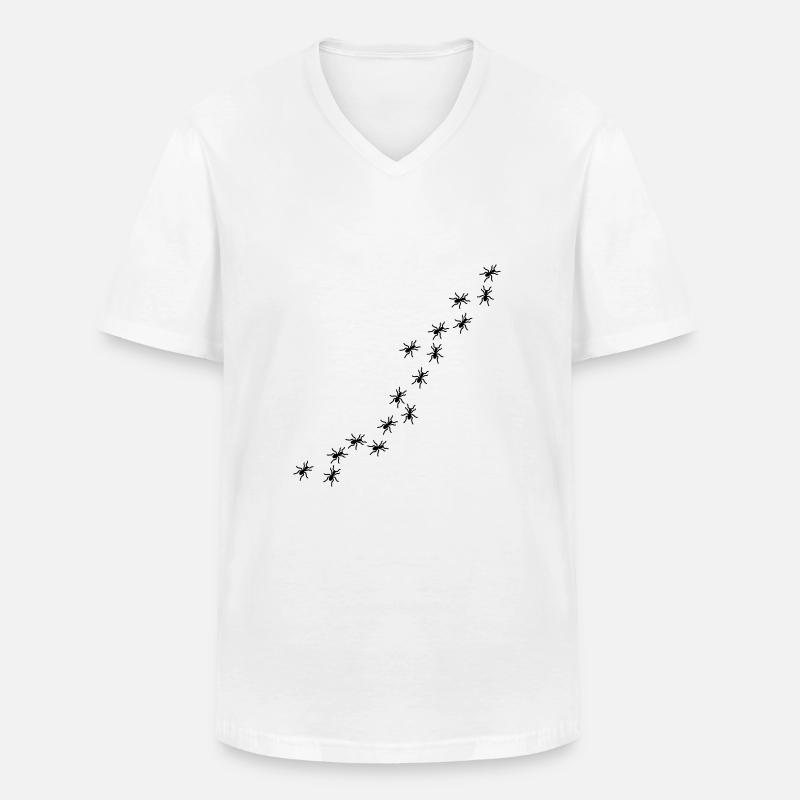 Ameise - Männer-T-Shirt mit V-Ausschnitt - Weiß