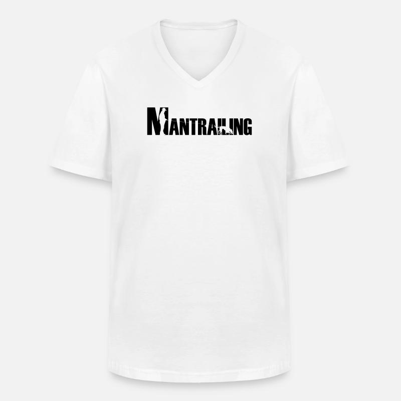 Mantrailing Malinois / Schäferhund - Männer-T-Shirt mit V-Ausschnitt - Weiß