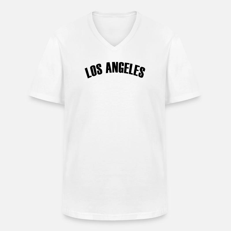 los angeles shirt - Männer-T-Shirt mit V-Ausschnitt - Weiß
