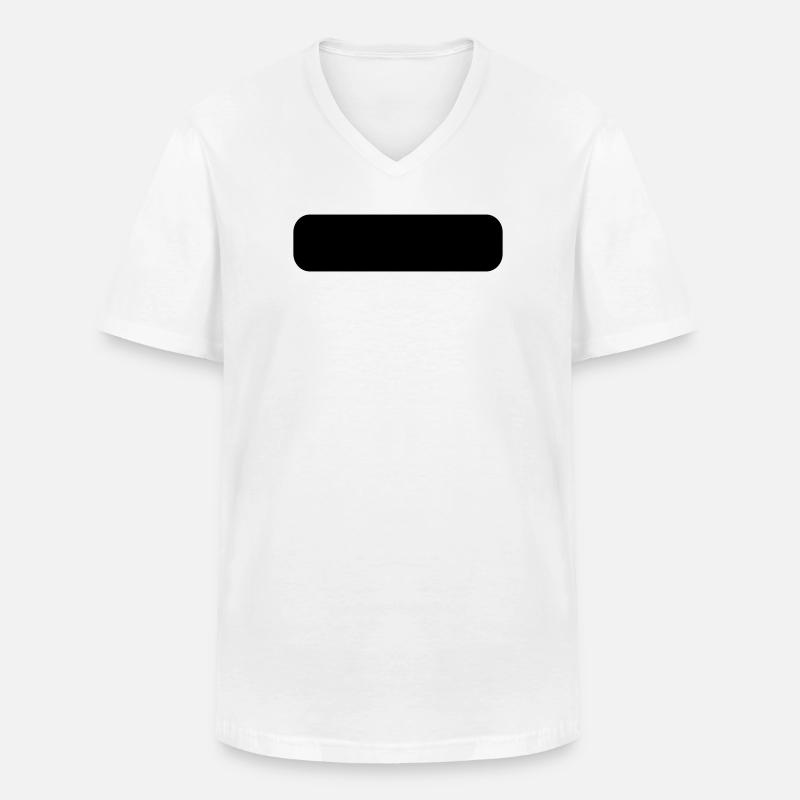 Rounded rectangle - Men's V-Neck T-Shirt - white