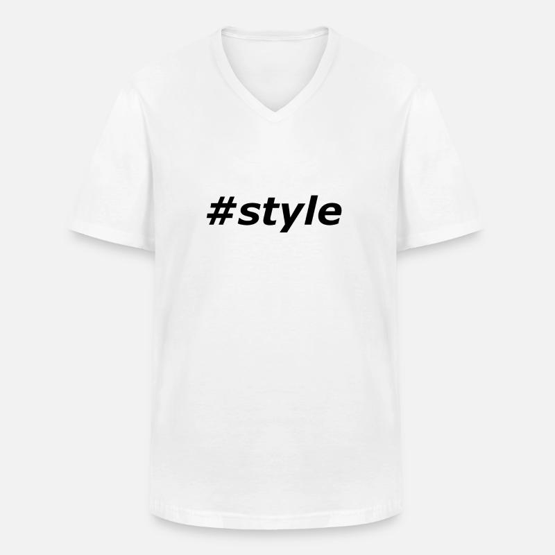 #style - Men's V-Neck T-Shirt - white