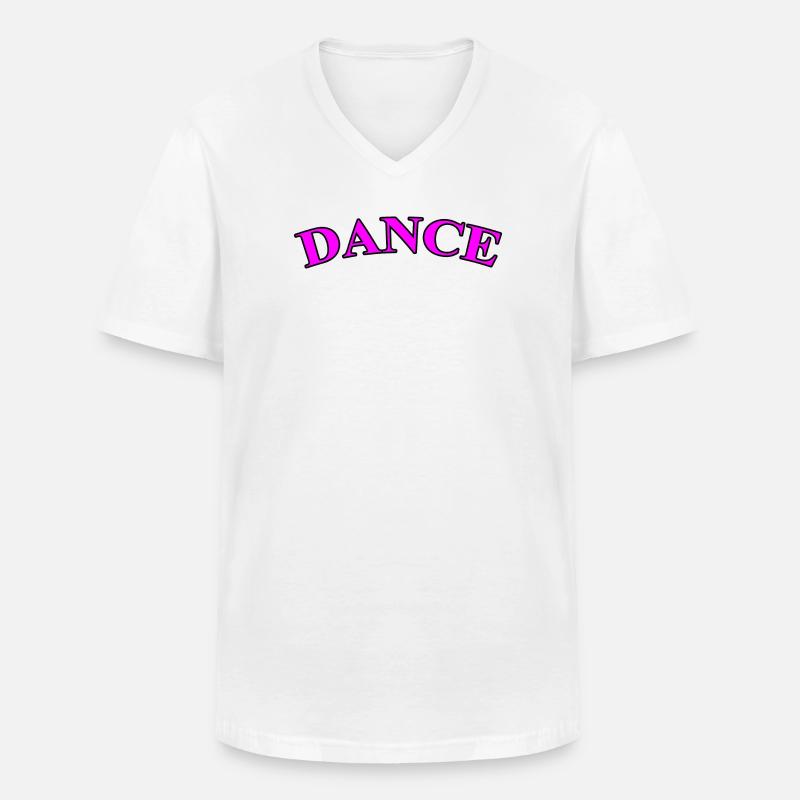 Lass uns tanzen - Lila - Männer-T-Shirt mit V-Ausschnitt - Weiß