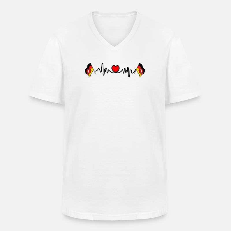Herzfrequenz Cardio Niedersachsen - Männer-T-Shirt mit V-Ausschnitt - Weiß