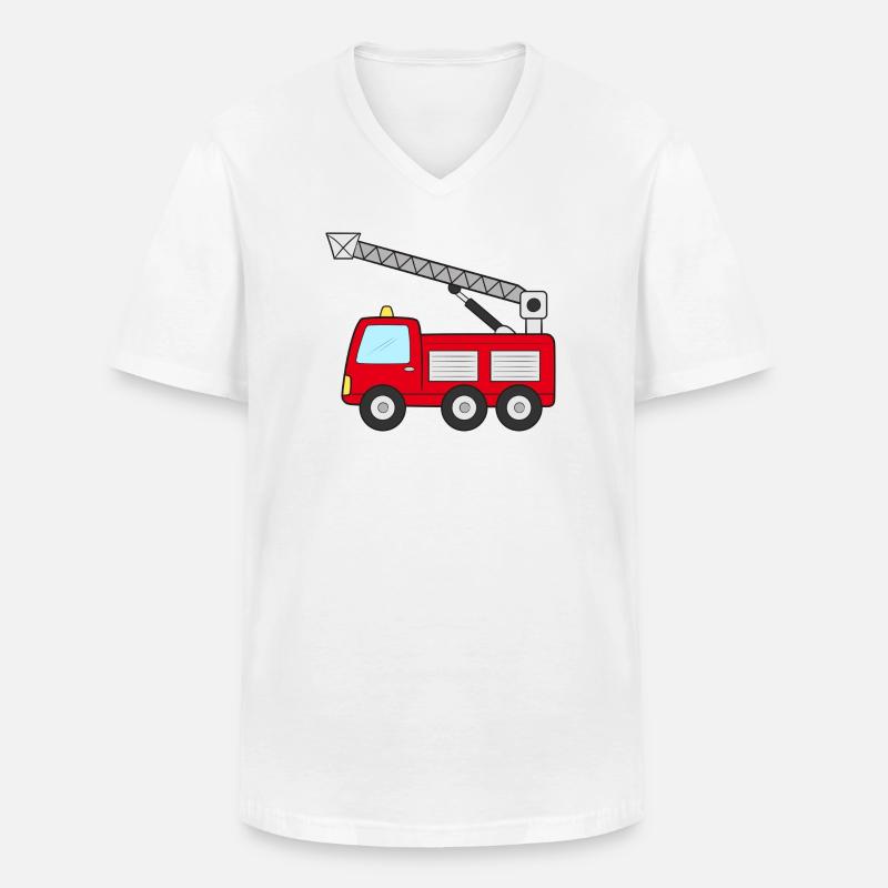 Fire engine Fire engine - Men's V-Neck T-Shirt - white