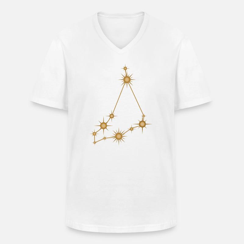 Sternbild Steinbock Sternzeichen Sternzeichen - Männer-T-Shirt mit V-Ausschnitt - Weiß