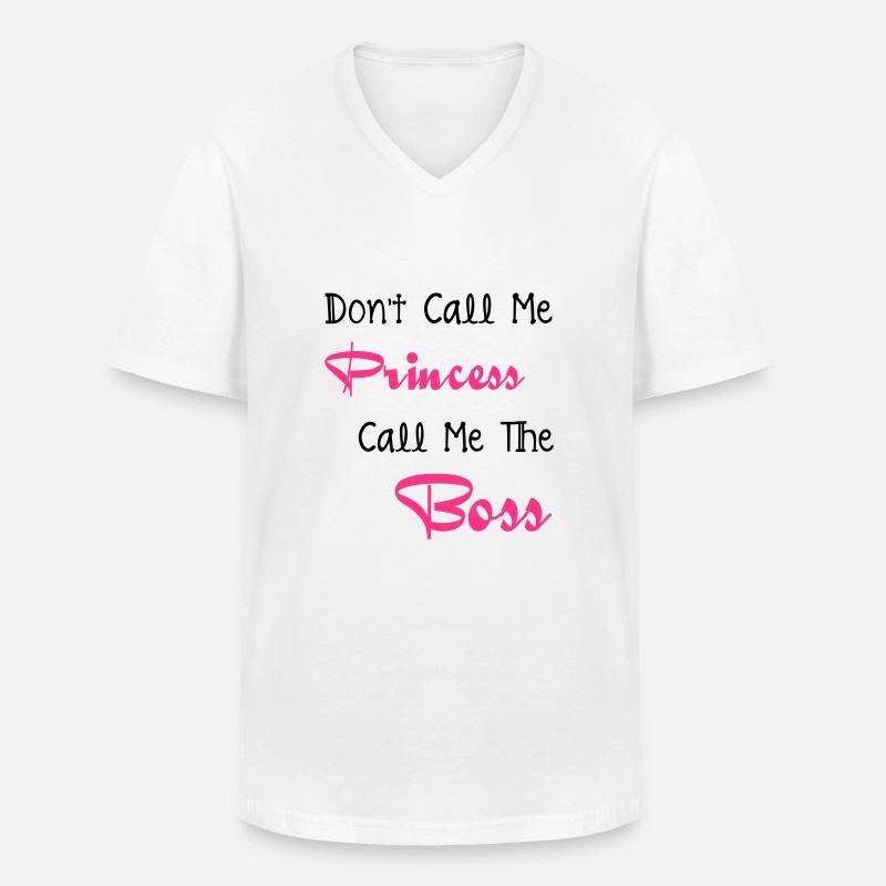Boss - Männer-T-Shirt mit V-Ausschnitt - Weiß
