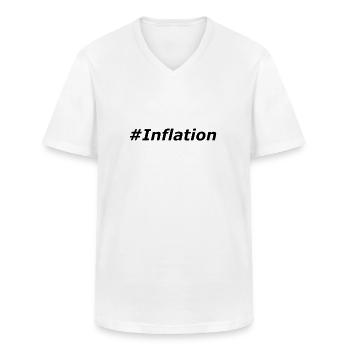Inflation - Männer-T-Shirt mit V-Ausschnitt - Weiß - Vorne - AI Model Male 185 light (185cm)