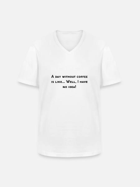 Funny café design - Men's V-Neck T-Shirt - white