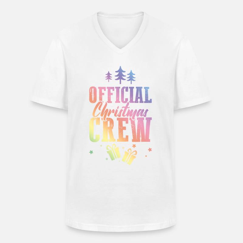 Christmas Crew - Männer-T-Shirt mit V-Ausschnitt - Weiß