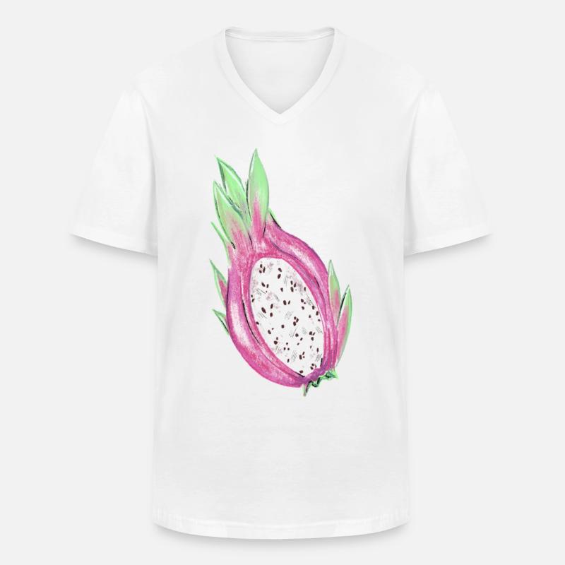 Drachenfrucht - Männer-T-Shirt mit V-Ausschnitt - Weiß