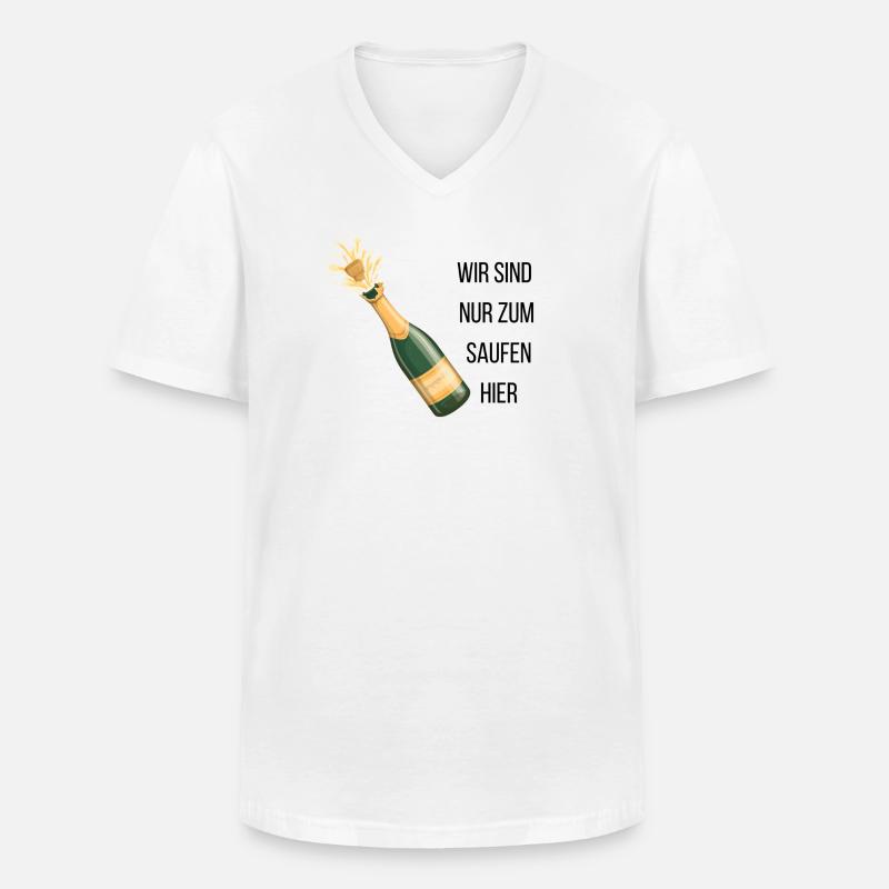 Junggesellen/in Abschied - Männer-T-Shirt mit V-Ausschnitt - Weiß