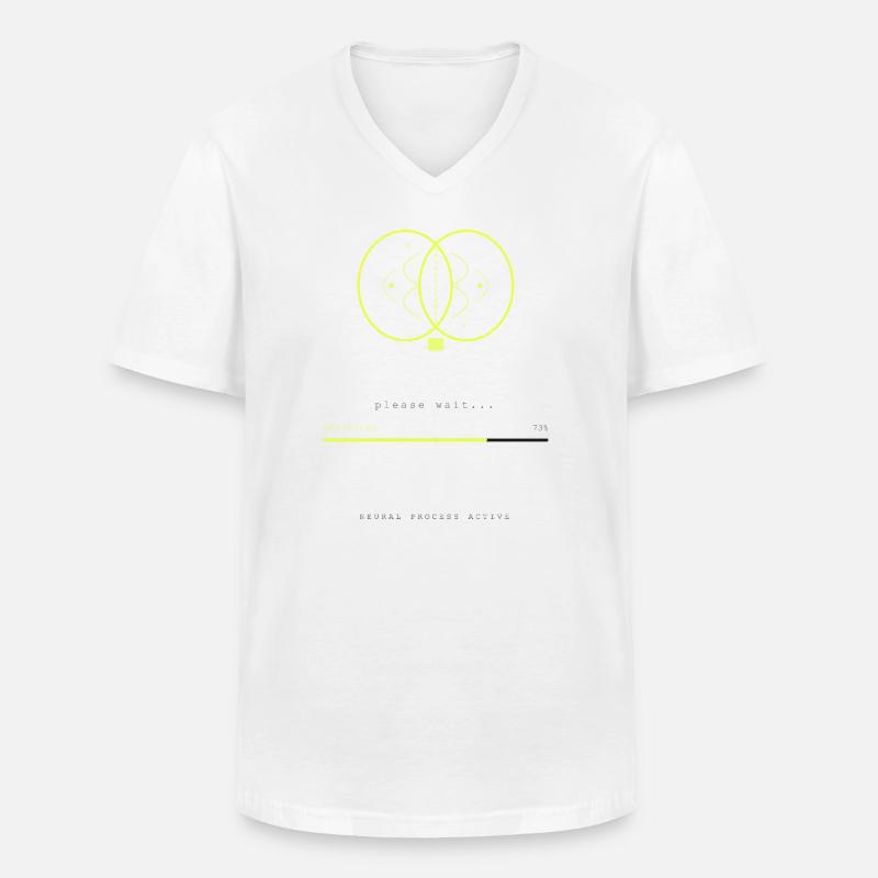 BRAIN.EXE LÄDT - Männer-T-Shirt mit V-Ausschnitt - Weiß