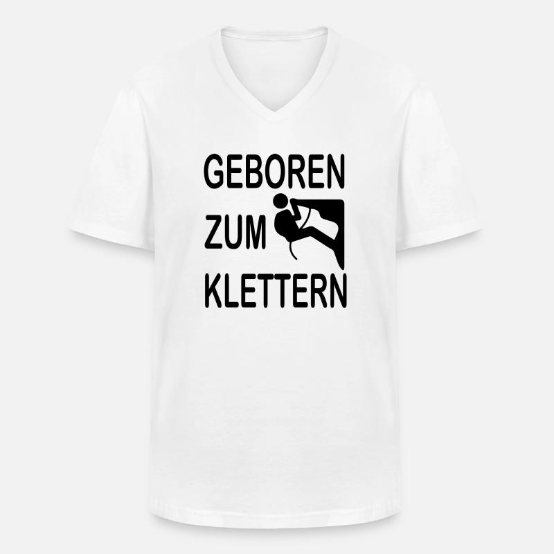 climbing - Männer-T-Shirt mit V-Ausschnitt - Weiß
