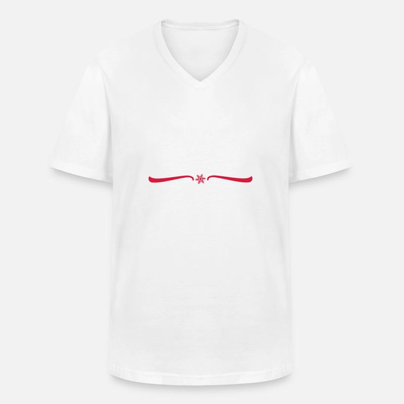 weihnachten - Männer-T-Shirt mit V-Ausschnitt - Weiß