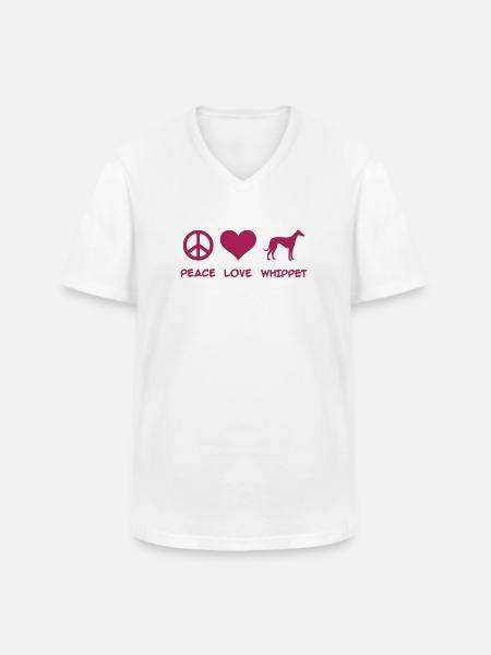 Whippet - Men's V-Neck T-Shirt - white