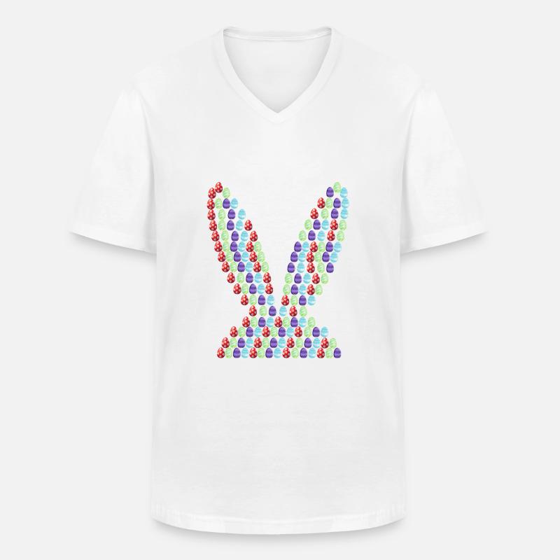 Easter | Easter Bunny | Easter Eggs | Picture in Picture - Men's V-Neck T-Shirt - white