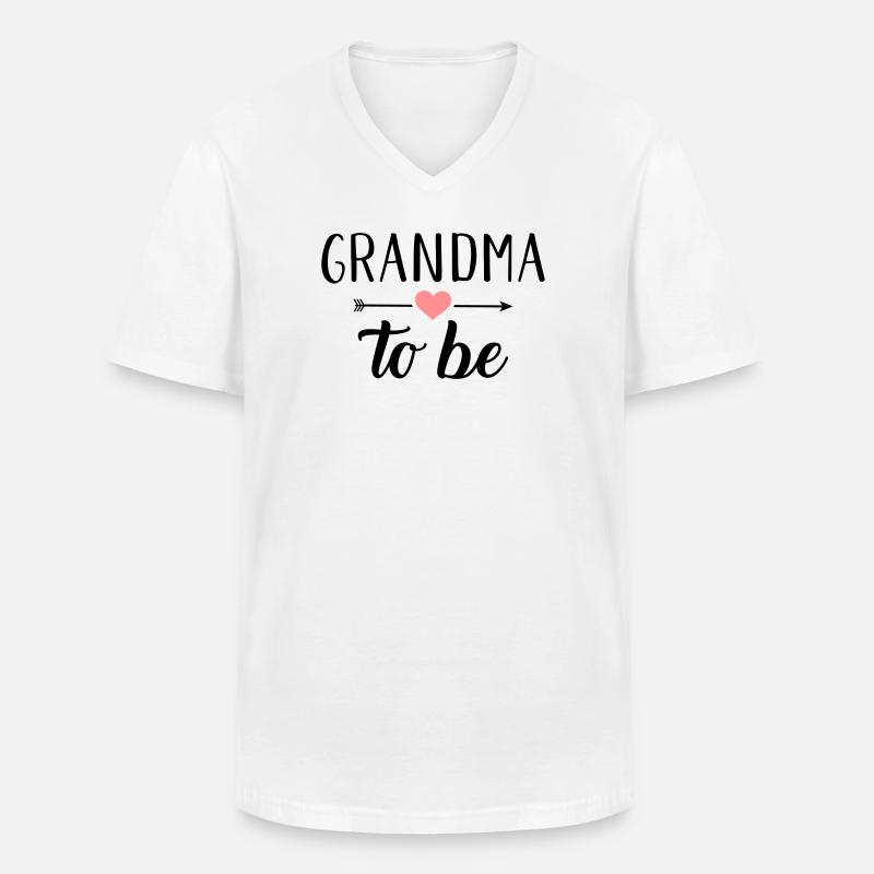 Oma - Männer-T-Shirt mit V-Ausschnitt - Weiß