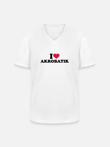 Acrobatics - Men's V-Neck T-Shirt - white