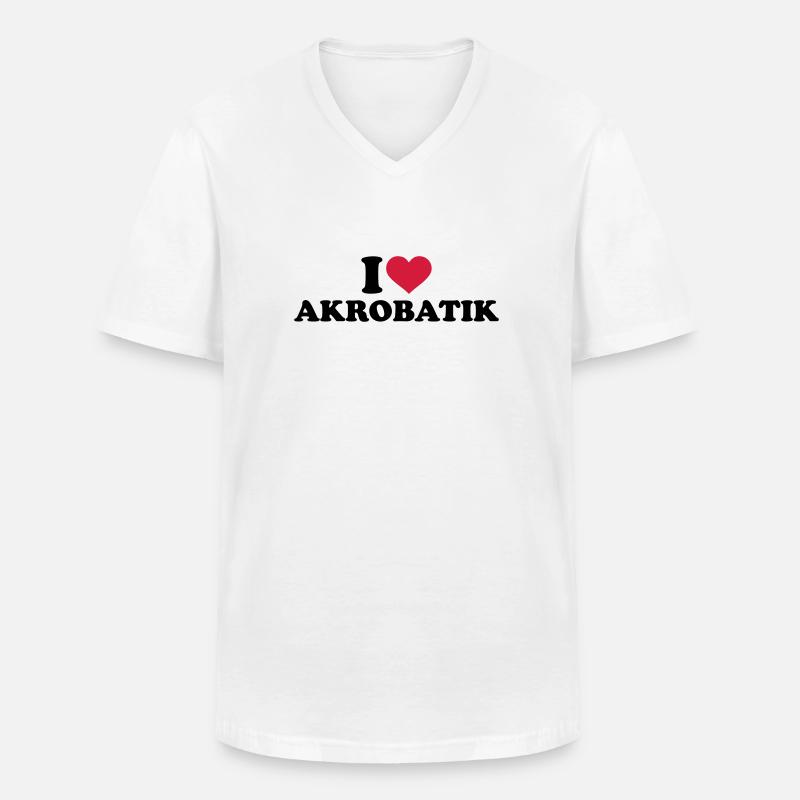 Acrobatics - Men's V-Neck T-Shirt - white