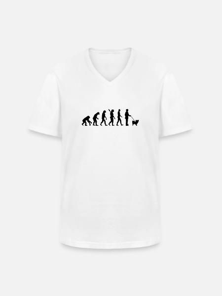 Papillon - Men's V-Neck T-Shirt - white