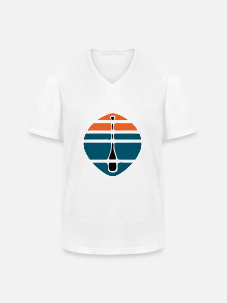 Paddle Sunset Logo - T-shirt col V Homme - blanc