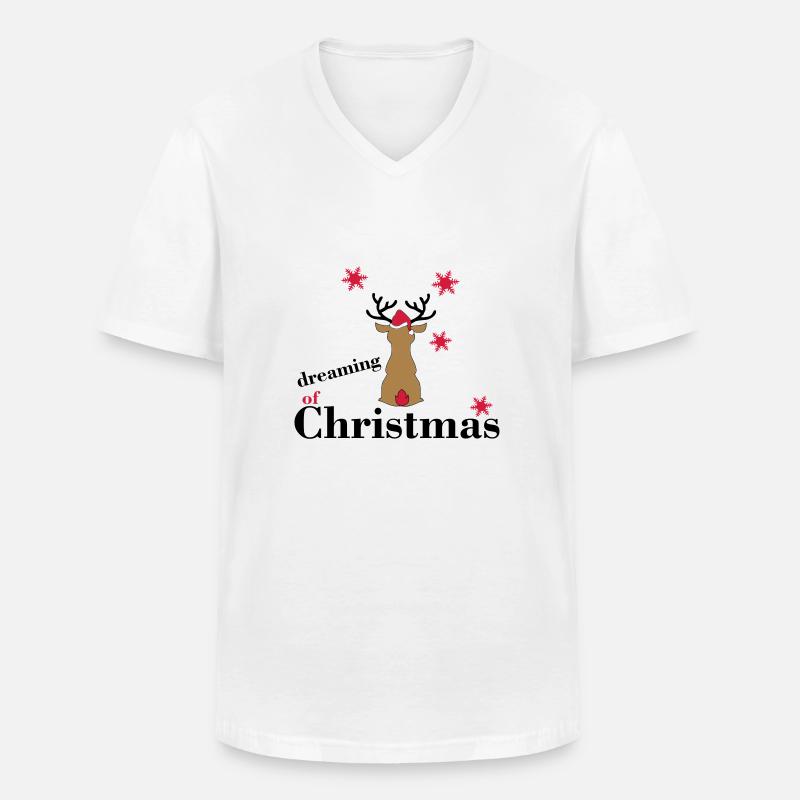 weihnachten - Männer-T-Shirt mit V-Ausschnitt - Weiß