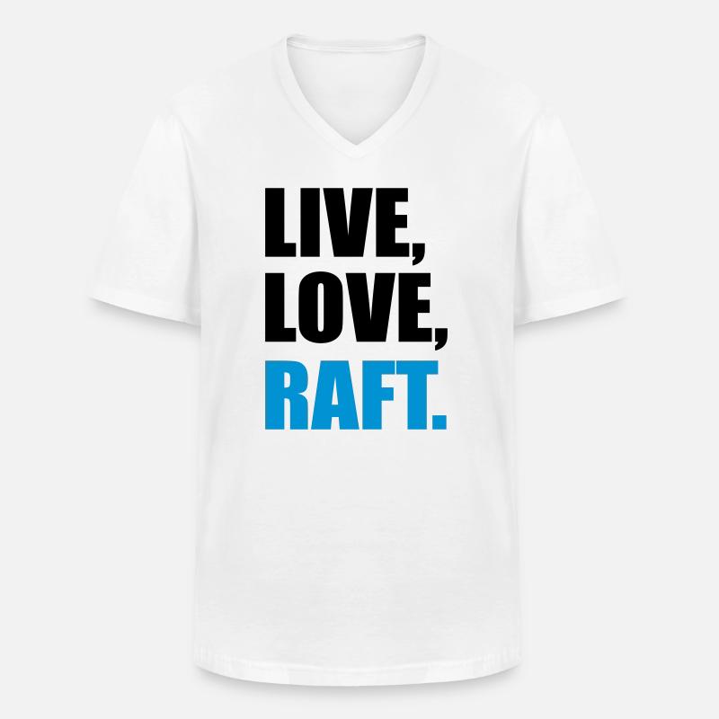 Rafting - Männer-T-Shirt mit V-Ausschnitt - Weiß