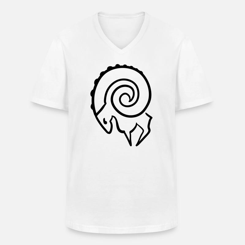 widder - Männer-T-Shirt mit V-Ausschnitt - Weiß