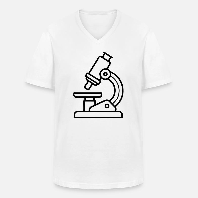 Microscope - Men's V-Neck T-Shirt - white